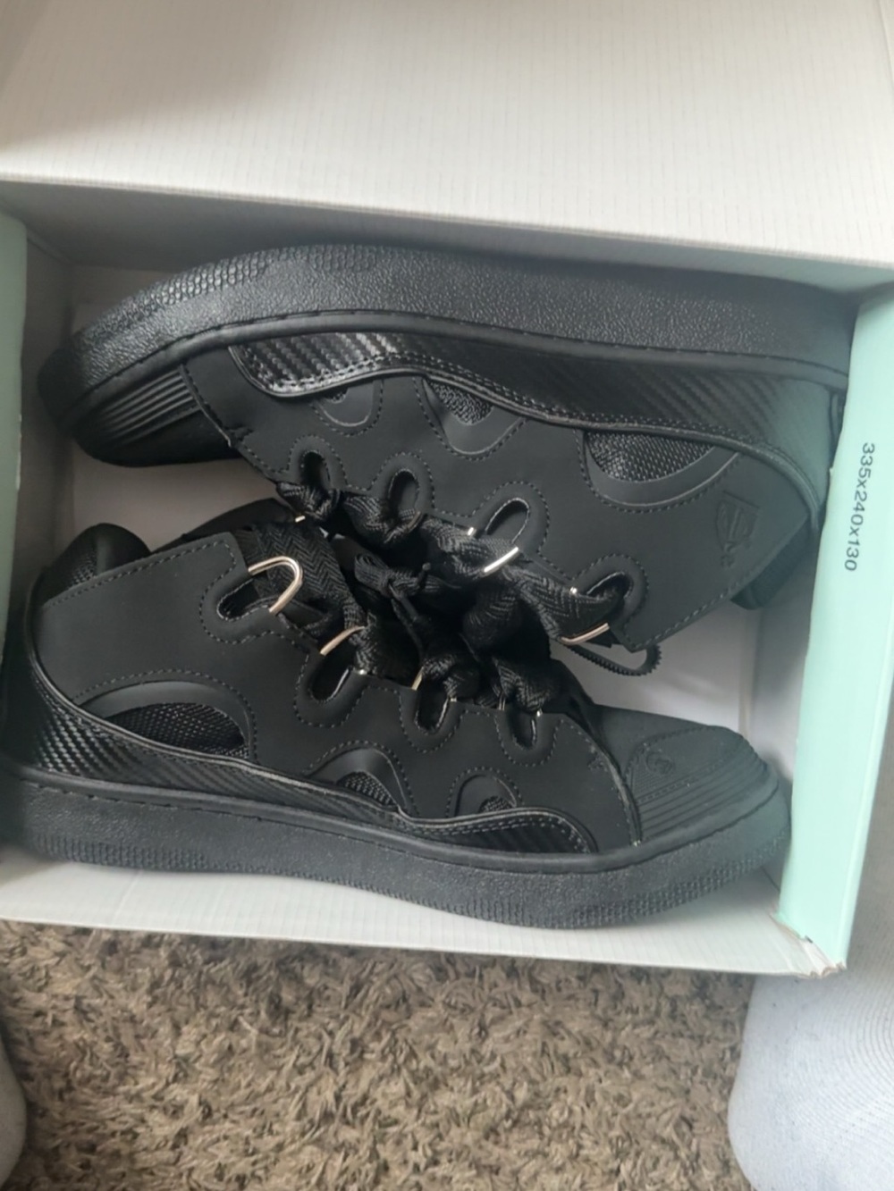 Men's Black Lace-Up Casual Sneakers